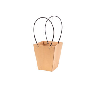 BOX-T1-N Virágtáska füles trapéz alakú- 10 darab/csomag [8cm x 13cm x 12cm] natúr