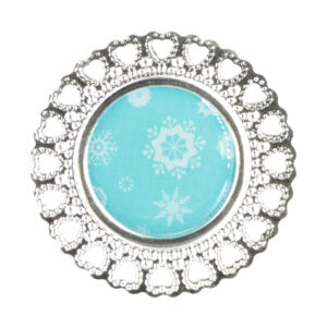 KI-KAR-OT-CM028-16-026 Karácsonyi díszítő bross - 10/db csomag [29mmx29mm] mentakék