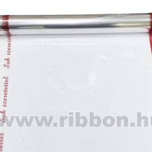 FO-TRANSP-152140-SOK_SZ-01,21 Díszcsomagoló feliratos fólia tekercs [50cm x 10m] bordó