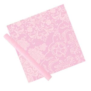 FOL-CI-57-164 Csipke mintás íves fólia csomagoló - 20 ív/csomag [58cm x 58cm] rózsaszín
