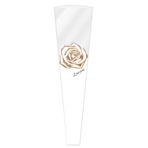 FOL-TAS-09-111 Virágtasak rózsa mintás - 30 ív/csomag [45x4x12,5cm] fehér/rose gold