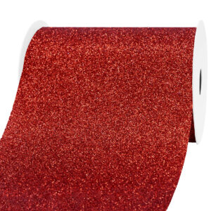 GL-GLI-100-001 Glitter dekor szalag [100mm x 10m] piros