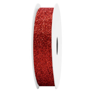 GL-GLI-16-001 Glitter dekor szalag [16mm x 10m] piros