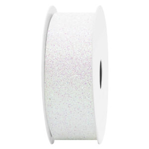 GL-GLI-25-073 Glitter dekor szalag [25mm x 10m] fehér