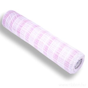 HALO-METALSZ-50cm-271092O-01/14/01 Dekorációs metál szövött háló [50cm x 9m] fehér/rózsaszín