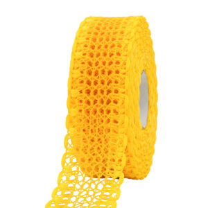 HCS-224162M-4-08 Szőtt dekor szalag [4cm x 10m] napsárga