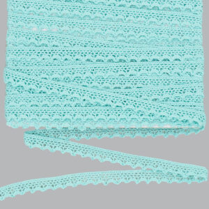 HCS-KE-747 Horgolt csipke szalag [1,2cm x 9,1m] menta