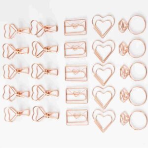KI-KEL-KC-014 Fém névjegykártyatartó csipesz 25 db/csomag rose gold