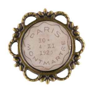 KI-CM029-14-074 Vinta díszítő bross - 10/db csomag [21mm] bézs
