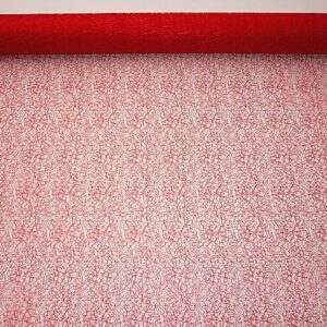 LA-LACE-47-001 Dekorációs lace anyag [47cm x 5méter] piros