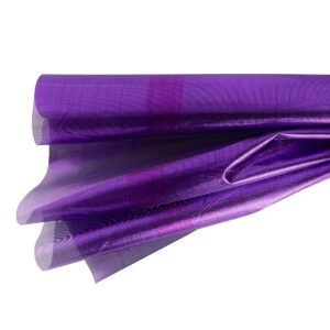 OA-LUXUSMETALII-47-116 Metál organza anyag II.osztályú [47cm x 5m] lila