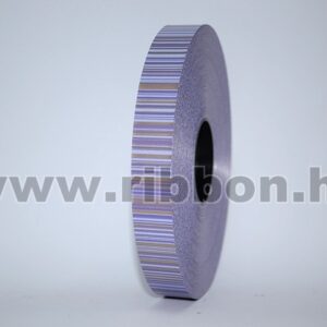 MU-2-111001-24,27,42 Dekorációs műanyag csíkos mintázatú kötöző szalag [2cm x 100m] lila/arany