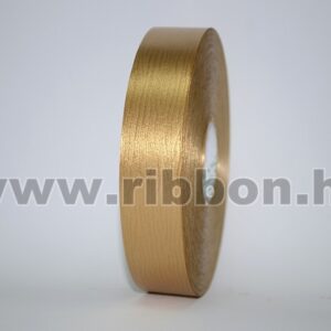 MU-3-111009-42 Dekorációs műanyag faeres mintázatú kötöző szalag [3cm x 100m] óarany
