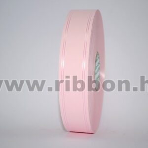MU-3-111047-14 Dekorációs műanyag csíkos mintázatú kötöző szalag [3cm x 100m] rózsaszín