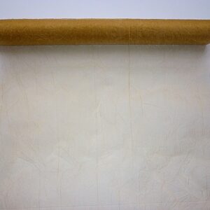 OA-GYURT-40-014 Gyűrt snow organza anyag  [40cm x 10m] óarany