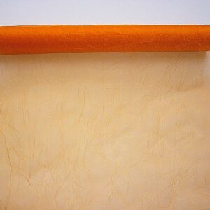 OA-GYURT-40-022 Gyűrt snow organza anyag  [40cm x 10m] világos narancs