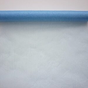 OA-GYURT-40-026 Gyűrt snow organza anyag  [40cm x 10m] világoskék