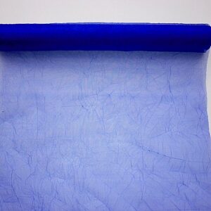 OA-GYURT-40-034 Gyűrt snow organza anyag  [40cm x 10m] sötétkék