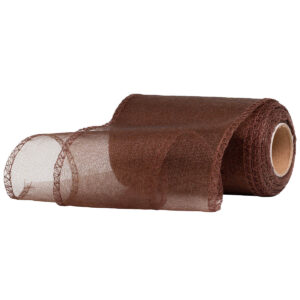 OA-SIMA-11-044 Snow organza anyag sima [11cm x 10 méter] barna