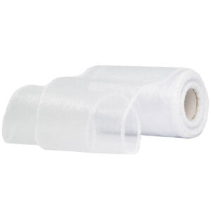 OA-SIMA-11-073 Snow organza anyag sima [11cm x 10 méter] fehér