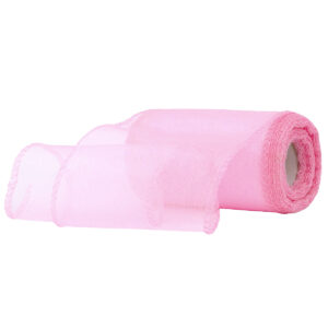 OA-SIMA-11-086 Snow organza anyag sima [11cm x 10 méter] rózsaszín