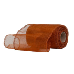 OA-SIMA-11-095 Snow organza anyag sima [11cm x 10 méter] bronz