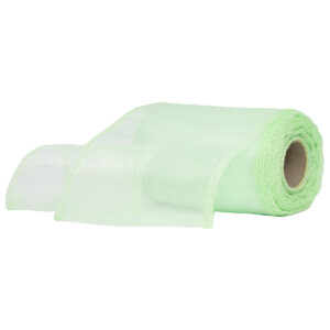 OA-SIMA-11-130 Snow organza anyag sima [11cm x 10 méter] almazöld