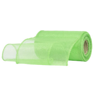 OA-SIMA-11-367 Snow organza anyag sima [11cm x 10 méter] élénk almazöld