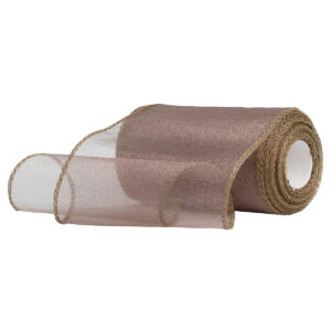 OA-SIMA-11-470 Snow organza anyag sima [11cm x 10 méter] sötét bézs