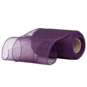 OA-SIMA-11-518 Snow organza anyag sima [11cm x 10 méter] padlizsánlila