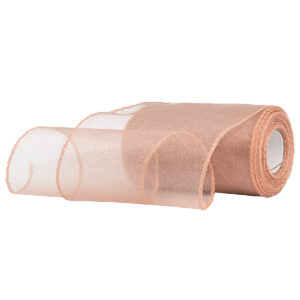OA-SIMA-11-612 Snow organza anyag sima [11cm x 10 méter] púder bézs