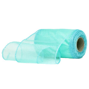 OA-SIMA-11-747 Snow organza anyag sima [11cm x 10 méter] mentazöld