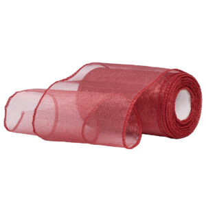 OA-SIMA-11-780 Snow organza anyag sima [11cm x 10 méter] terrakotta