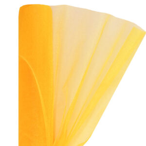 OA-SIMA-23-013 Snow organza anyag sima [23,5cm x 10 méter] napsárga