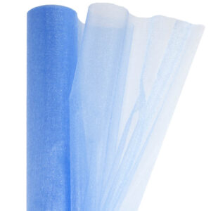 OA-SIMA-23-026 Snow organza anyag sima [23,5cm x 10 méter] világoskék
