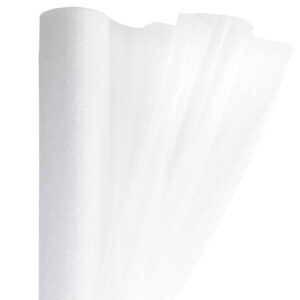 OA-SIMA-23-073 Snow organza anyag sima [23,5cm x 10 méter] fehér