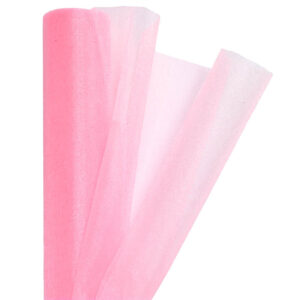 OA-SIMA-23-086 Snow organza anyag sima [23,5cm x 10 méter] rózsaszín