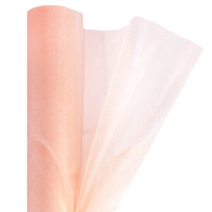 OA-SIMA-23-099 Snow organza anyag sima [23,5cm x 10 méter] barack