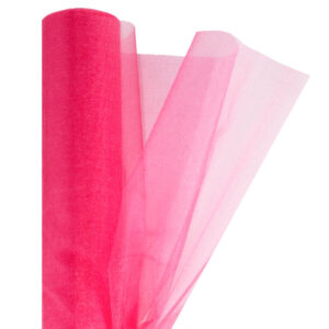 OA-SIMA-23-205 Snow organza anyag sima [23,5cm x 10 méter] málna/amarant