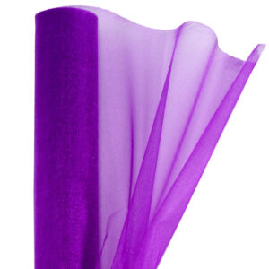 OA-SIMA-23-267 Snow organza anyag sima [23,5cm x 10 méter] sötétlila