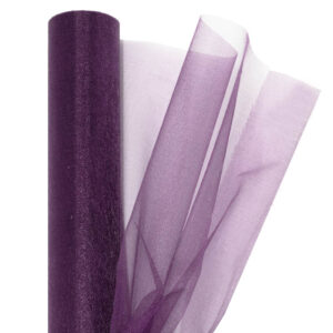 OA-SIMA-23-518 Snow organza anyag sima [23,5cm x 10 méter] padlizsánlila