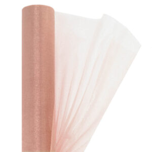 OA-SIMA-23-612 Snow organza anyag sima [23,5cm x 10 méter] púder bézs
