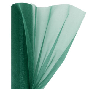 OA-SIMA-23-625 Snow organza anyag sima [23,5cm x 10 méter] sötétzöld/smaragdzöld