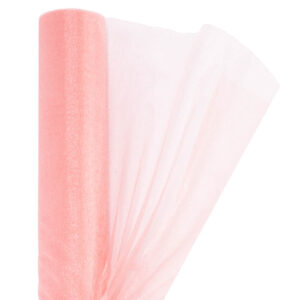 OA-SIMA-23-693 Snow organza anyag sima [23,5cm x 10 méter] púder rózsaszín