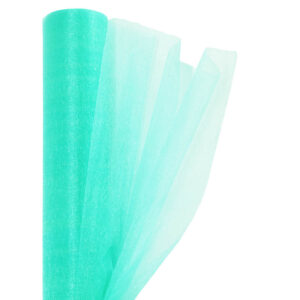 OA-SIMA-23-747 Snow organza anyag sima [23,5cm x 10 méter] menta zöld