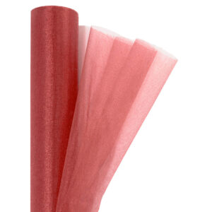OA-SIMA-23-780 Snow organza anyag sima [23,5cm x 10 méter] terrakotta