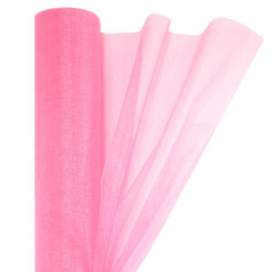 OA-SIMA-23-905 Snow organza anyag sima [23,5cm x 10 méter] sötét rózsaszín