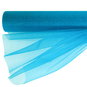 OA-SIMA-47-031 Snow organza anyag sima [47cm x 10 méter] türkizkék