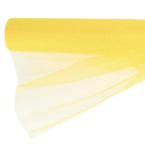 OA-SIMA-47-038 Snow organza anyag sima [47cm x 10 méter] citromsárga
