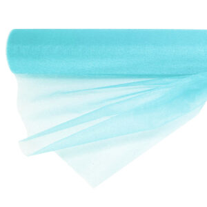 OA-SIMA-47-318 Snow organza anyag sima [47cm x 10 méter] mentakék